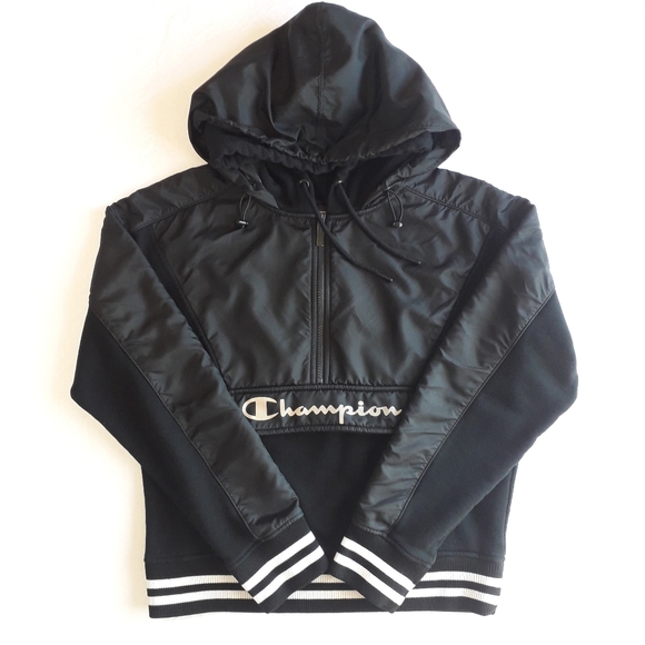 Champion sideline Black half zip hoodie with pockets - Picture 5 of 15